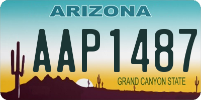 AZ license plate AAP1487