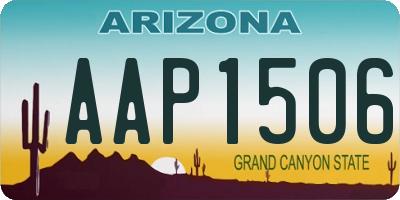 AZ license plate AAP1506