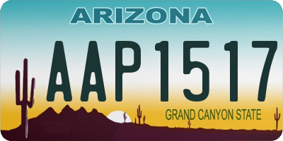 AZ license plate AAP1517
