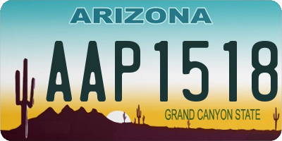 AZ license plate AAP1518