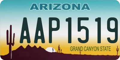 AZ license plate AAP1519