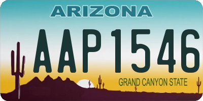 AZ license plate AAP1546