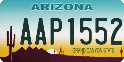 AZ license plate AAP1552