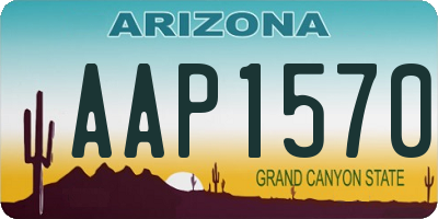 AZ license plate AAP1570