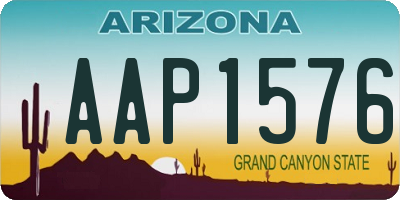AZ license plate AAP1576