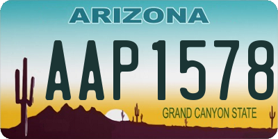 AZ license plate AAP1578