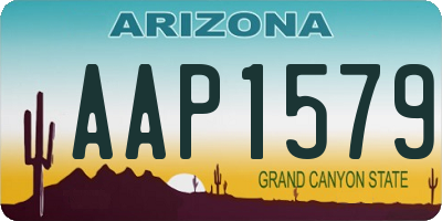 AZ license plate AAP1579