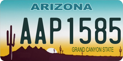 AZ license plate AAP1585