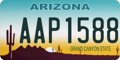 AZ license plate AAP1588