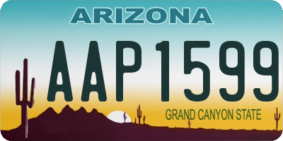 AZ license plate AAP1599