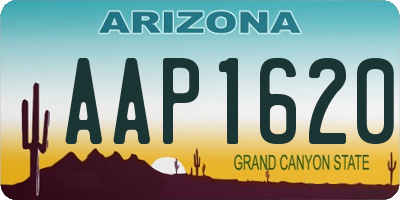 AZ license plate AAP1620