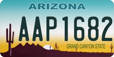 AZ license plate AAP1682