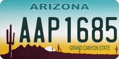 AZ license plate AAP1685