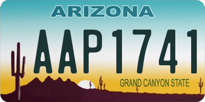 AZ license plate AAP1741