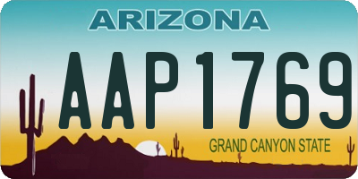 AZ license plate AAP1769
