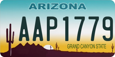 AZ license plate AAP1779