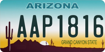 AZ license plate AAP1816