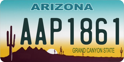 AZ license plate AAP1861