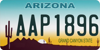 AZ license plate AAP1896