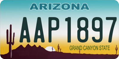 AZ license plate AAP1897