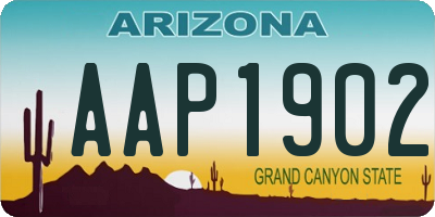 AZ license plate AAP1902