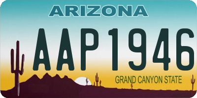 AZ license plate AAP1946