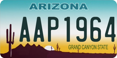 AZ license plate AAP1964