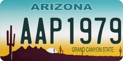 AZ license plate AAP1979