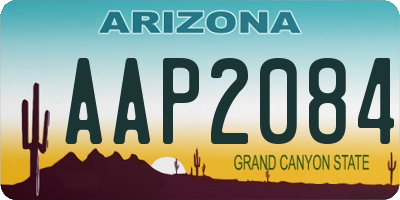 AZ license plate AAP2084