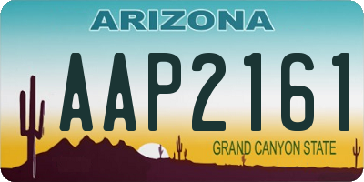 AZ license plate AAP2161