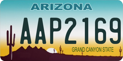 AZ license plate AAP2169