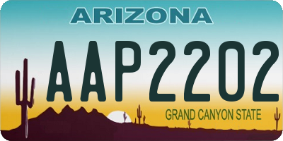 AZ license plate AAP2202