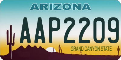 AZ license plate AAP2209