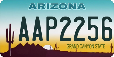 AZ license plate AAP2256