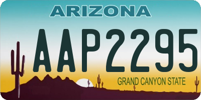 AZ license plate AAP2295