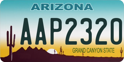 AZ license plate AAP2320