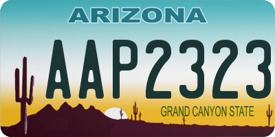 AZ license plate AAP2323