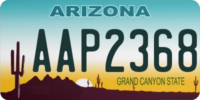 AZ license plate AAP2368