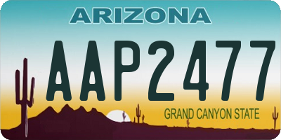 AZ license plate AAP2477
