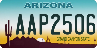 AZ license plate AAP2506