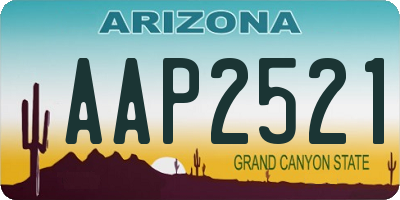 AZ license plate AAP2521