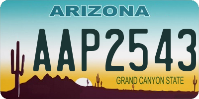 AZ license plate AAP2543