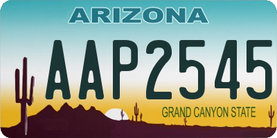 AZ license plate AAP2545