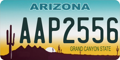 AZ license plate AAP2556