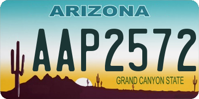 AZ license plate AAP2572