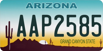 AZ license plate AAP2585