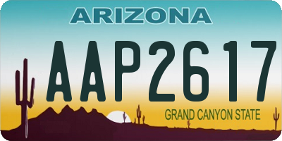 AZ license plate AAP2617