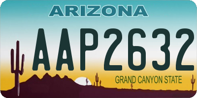 AZ license plate AAP2632