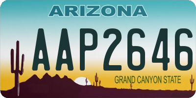 AZ license plate AAP2646