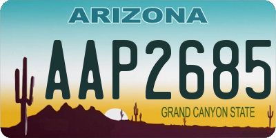AZ license plate AAP2685